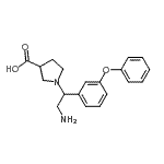 CAS#: 886363-87-7， 1-[2-Amino-1-(3-phenoxyphenyl)ethyl]-3-pyrrolidinecarboxylic acid