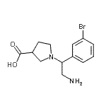 CAS#: 886363-90-2， 1-[2-Amino-1-(3-bromophenyl)ethyl]-3-pyrrolidinecarboxylic acid