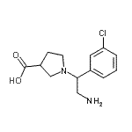 CAS#: 886363-92-4， 1-[2-Amino-1-(3-chlorophenyl)ethyl]-3-pyrrolidinecarboxylic acid