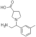 CAS#: 886363-94-6， 1-[2-Amino-1-(3-methylphenyl)ethyl]-3-pyrrolidinecarboxylic acid