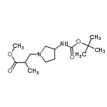 CAS#: 886364-48-3， Methyl 2-methyl-3-[3-({[(2-methyl-2-propanyl)oxy]carbonyl}amino)-1-pyrrolidinyl]propanoate