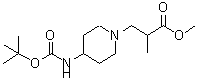 CAS#: 886364-51-8， Methyl 2-methyl-3-[4-({[(2-methyl-2-propanyl)oxy]carbonyl}amino)-1-piperidinyl]propanoate
