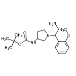 CAS#: 886364-99-4， 2-Methyl-2-propanyl {1-[2-amino-1-(2-methoxyphenyl)ethyl]-3-pyrrolidinyl}carbamate