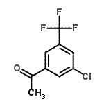 结构式 CAS# 886497-11-6, 1-[3-氯-5-(三氟甲基)苯基]乙酮