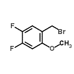 结构式 CAS# 886499-64-5, 1-(溴甲基)-4,5-二氟-2-甲氧基苯