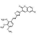CAS#: 886537-72-0， 6-Chloro-3-{2-[(E)-(2,3,4-trimethoxybenzylidene)amino]-1,3-thiazol-4-yl}-2H-chromen-2-one