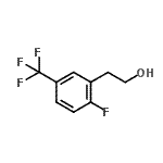 structure of CAS# 886761-79-1, 2-[2-Fluoro-5-(trifluoromethyl)phenyl]ethanol;2-[2-fluoro-5-(trifluoromethyl)phenyl]ethan-1-ol;BENZENEETHANOL,2-FLUORO-5-(TRIFLUOROMETHYL)-;MFCD06660358