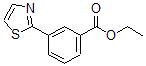structure of CAS# 886851-29-2, 3-(2-Thiazolyl)-Benzoic Acid Ethyl Ester;Ethyl 3-(1,3-Thiazol-2-Yl)Benzoate 97%;Ethyl 3-(1,3-Thiazol-2-Yl)Benzoate