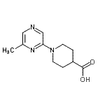 结构式 CAS# 886851-58-7, 1-(6-甲基-2-吡嗪基)-4-哌啶羧酸