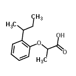 structure of CAS# 887029-70-1, 2-(2-sec-Butylphenoxy)propanoic acid;2-(2-(sec-butyl)phenoxy)propanoic acid;2-(2-sec-butylphenoxy)propanoic acid;2-[2-(butan-2-yl)phenoxy]propanoic acid