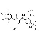 CAS#: 88725-29-5， 2-[2,4-Bis(2-methyl-2-butanyl)phenoxy]-N-(3,5-dichloro-2-hydroxy-4-methylphenyl)hexanamide