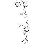 CAS#: 887352-95-6， 1-({2-[4-(Benzyloxy)-2-methoxyphenoxy]ethyl}amino)-3-(9H-carbazol-4-yloxy)-2-propanol