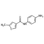 structure of CAS# 887358-45-4, N-(4-Aminophenyl)-5-methyl-3-furamide;MFCD00448335;N-(4-aminophenyl)(5-methyl(3-furyl))carboxamide;N-(4-aminophenyl)-5-methyl-3-furamide
