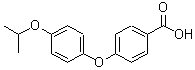 structure of CAS# 887411-97-4, 4-(4-Isopropoxyphenoxy)benzoic acid;4-(4-ISOPROPOXY-PHENOXY)-BENZOICACID;BENZOIC ACID,4-[4-(1-METHYLETHOXY)PHENOXY]-