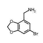 结构式 CAS# 887581-73-9, 1-(6-溴-1,3-苯并二氧戊环-4-基)甲胺