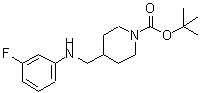 CAS#: 887582-27-6， 2-Methyl-2-propanyl 4-{[(3-fluorophenyl)amino]methyl}-1-piperidinecarboxylate