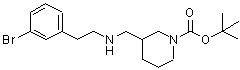CAS#: 887587-30-6， 2-Methyl-2-propanyl 3-({[2-(3-bromophenyl)ethyl]amino}methyl)-1-piperidinecarboxylate