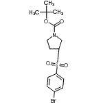 CAS#: 887587-67-9， 2-Methyl-2-propanyl 3-[(4-bromophenyl)sulfonyl]-1-pyrrolidinecarboxylate