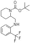 CAS#: 887588-05-8， 2-Methyl-2-propanyl 2-({[2-(trifluoromethyl)phenyl]amino}methyl)-1-piperidinecarboxylate