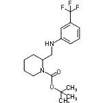 CAS#: 887588-10-5， 2-Methyl-2-propanyl 2-({[3-(trifluoromethyl)phenyl]amino}methyl)-1-piperidinecarboxylate