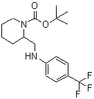 CAS#: 887588-14-9， 2-Methyl-2-propanyl 2-({[4-(trifluoromethyl)phenyl]amino}methyl)-1-piperidinecarboxylate