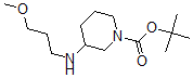 结构式 CAS# 887588-18-3, 3-[(3-甲氧基丙基)氨基]-1-哌啶羧酸叔丁酯