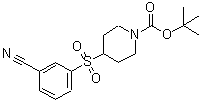 CAS#: 887589-99-3， 2-Methyl-2-propanyl 4-[(3-cyanophenyl)sulfonyl]-1-piperidinecarboxylate