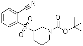 CAS#: 887590-03-6， 2-Methyl-2-propanyl 3-[(2-cyanophenyl)sulfonyl]-1-piperidinecarboxylate
