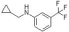 结构式 CAS# 887590-43-4, N-(环丙基甲基)-3-(三氟甲基)苯胺