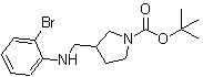 CAS#: 887590-69-4， 2-Methyl-2-propanyl 3-{[(2-bromophenyl)amino]methyl}-1-pyrrolidinecarboxylate