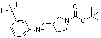 CAS#: 887591-09-5， 2-Methyl-2-propanyl 3-({[3-(trifluoromethyl)phenyl]amino}methyl)-1-pyrrolidinecarboxylate