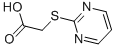 structure of CAS# 88768-45-0, (2-Pyrimidylthio)Acetic Acid;2-(CARBOXYMETHYLMERCAPTO)PYRIMIDINE;2-(CARBOXYMETHYLMERCAPTO)-PYRIMIDIN;(2-Pyrimidylthio)Acetic Acid,98%