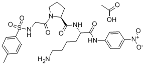 structure of CAS# 88793-79-7, N-p-Tosyl-Gly-Pro-Lys p-Nitroanilide Acetate Salt;N-P-TOSYL-GLY-PRO-LYS P-NITROANILIDE ACETATE SALT;N-P-Tosyl-Gly-Pro-Lys 4-Nitroanilide Acetate Salt;TOSYL-GLYCYL-PROLYL-LYSINE-4-NITRANILIDE ACETATE