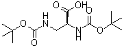 CAS 登录号：88971-40-8， N-{[(2-甲基-2-丙基)氧基]羰基}-3-({[(2-甲基-2-丙基)氧基]羰基}氨基)-L-丙氨酸