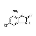 结构式 CAS# 889884-60-0, 7-氨基-5-氯-1,3-苯并恶唑-2(3H)-酮