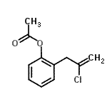 structure of CAS# 890097-70-8, 2-(2-Chloro-2-propen-1-yl)phenyl acetate;3-(2-Acetoxyphenyl)-2-chloro-1-propene