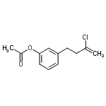 structure of CAS# 890097-80-0, 3-(3-Chloro-3-buten-1-yl)phenyl acetate;4-(3-Acetoxyphenyl)-2-chloro-1-butene
