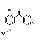 structure of CAS# 890098-03-0, (2-Bromo-5-methoxyphenyl)(4-bromophenyl)methanone;2,4'-Dibromo-5-methoxybenzophenone