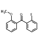 structure of CAS# 890098-05-2, (2-Fluorophenyl)(2-methoxyphenyl)methanone;2-fluoro-2'-methoxybenzophenone