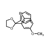 结构式 CAS# 890098-09-6, 2-(2-溴-5-甲氧基苯基)-2-苯基-1,3-二氧戊环