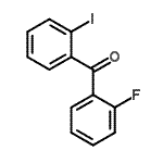 structure of CAS# 890098-22-3, (2-Fluorophenyl)(2-iodophenyl)methanone;2-fluoro-2'-iodobenzophenone