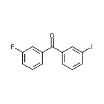 structure of CAS# 890098-25-6, (3-Fluorophenyl)(3-iodophenyl)methanone;3-fluoro-3'-iodobenzophenone