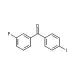 structure of CAS# 890098-27-8, (3-Fluorophenyl)(4-iodophenyl)methanone;3-fluoro-4'-iodobenzophenone