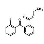 结构式 CAS# 890098-33-6, 乙基2-(2-碘苯甲酰基)苯甲酸酯