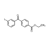 structure of CAS# 890098-43-8, Ethyl 4-(3-iodobenzoyl)benzoate;4-ethoxycarbonyl-3'-iodobenzophenone