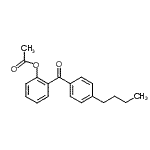 structure of CAS# 890098-44-9, 2-(4-Butylbenzoyl)phenyl acetate;2-Acetoxy-4'-butylbenzophenone