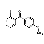 structure of CAS# 890098-57-4, (2-Iodophenyl)[4-(methylsulfanyl)phenyl]methanone;2-iodo-4'-thiomethylbenzophenone