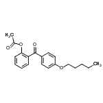 structure of CAS# 890098-58-5, 2-[4-(Pentyloxy)benzoyl]phenyl acetate;2-Acetoxy-4'-pentyloxybenzophenone