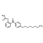 结构式 CAS# 890098-62-1, 2-[4-(庚氧基)苯甲酰基]苯基乙酸酯