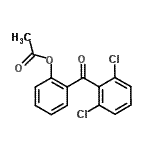 structure of CAS# 890098-82-5, 2-(2,6-Dichlorobenzoyl)phenyl acetate;2-Acetoxy-2',6'-dichlorobenzophenone